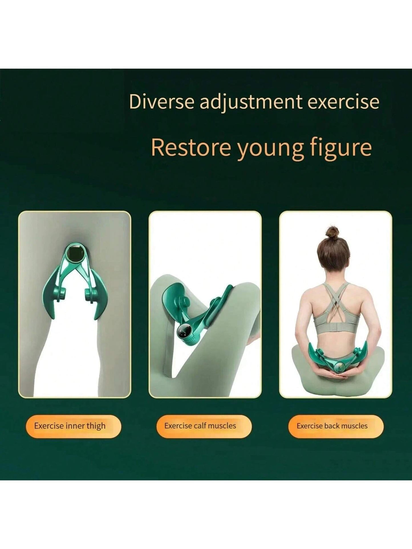 Smart Inner Thigh & Pelvic Floor Trainer – LED Counter + 3-Level Resistance | Full Lower Body Sculpting