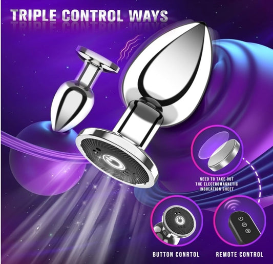 Ultimate Remote-Control Vibrating Anal Plug – 10-Mode Pleasure Beads for Intense Satisfaction
